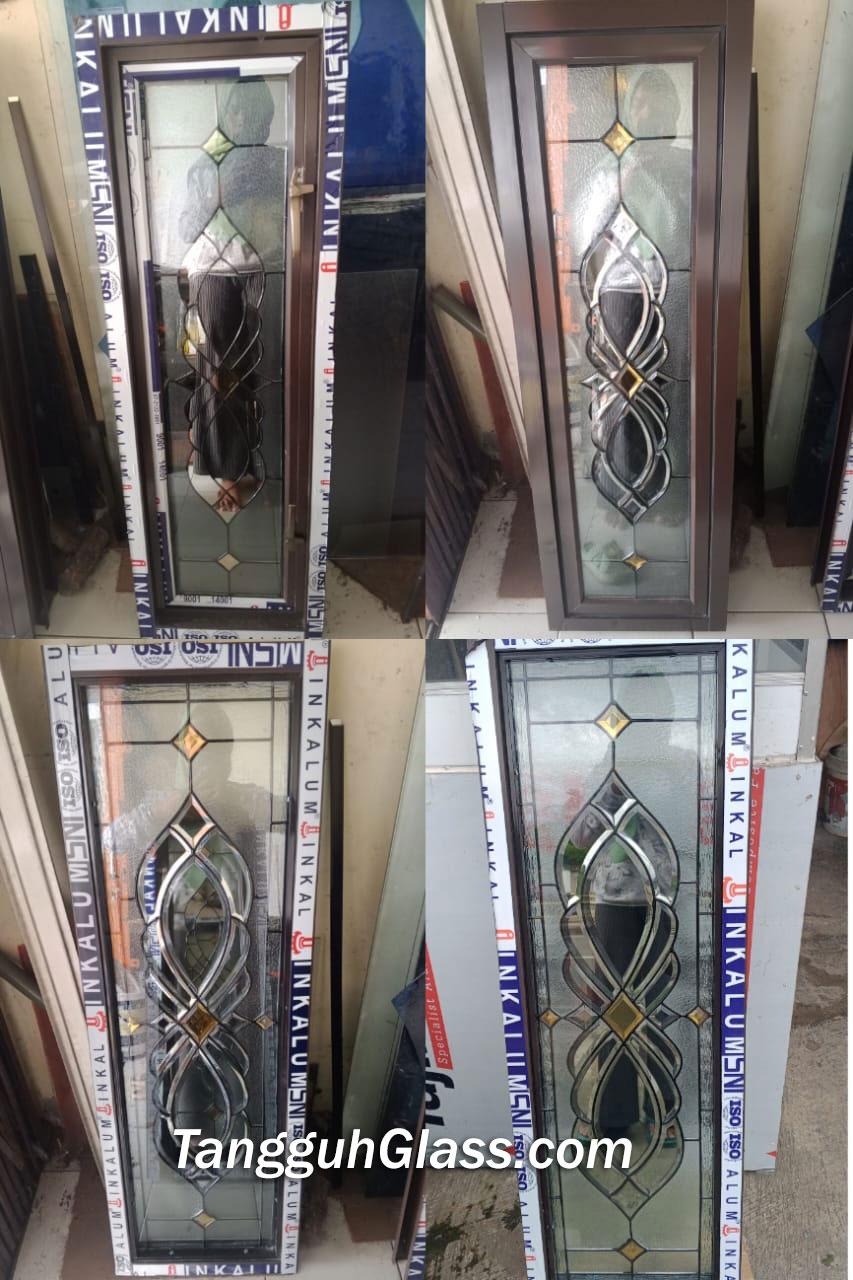 Kaca patri logo perusahaan custom - Tangguh Glass
